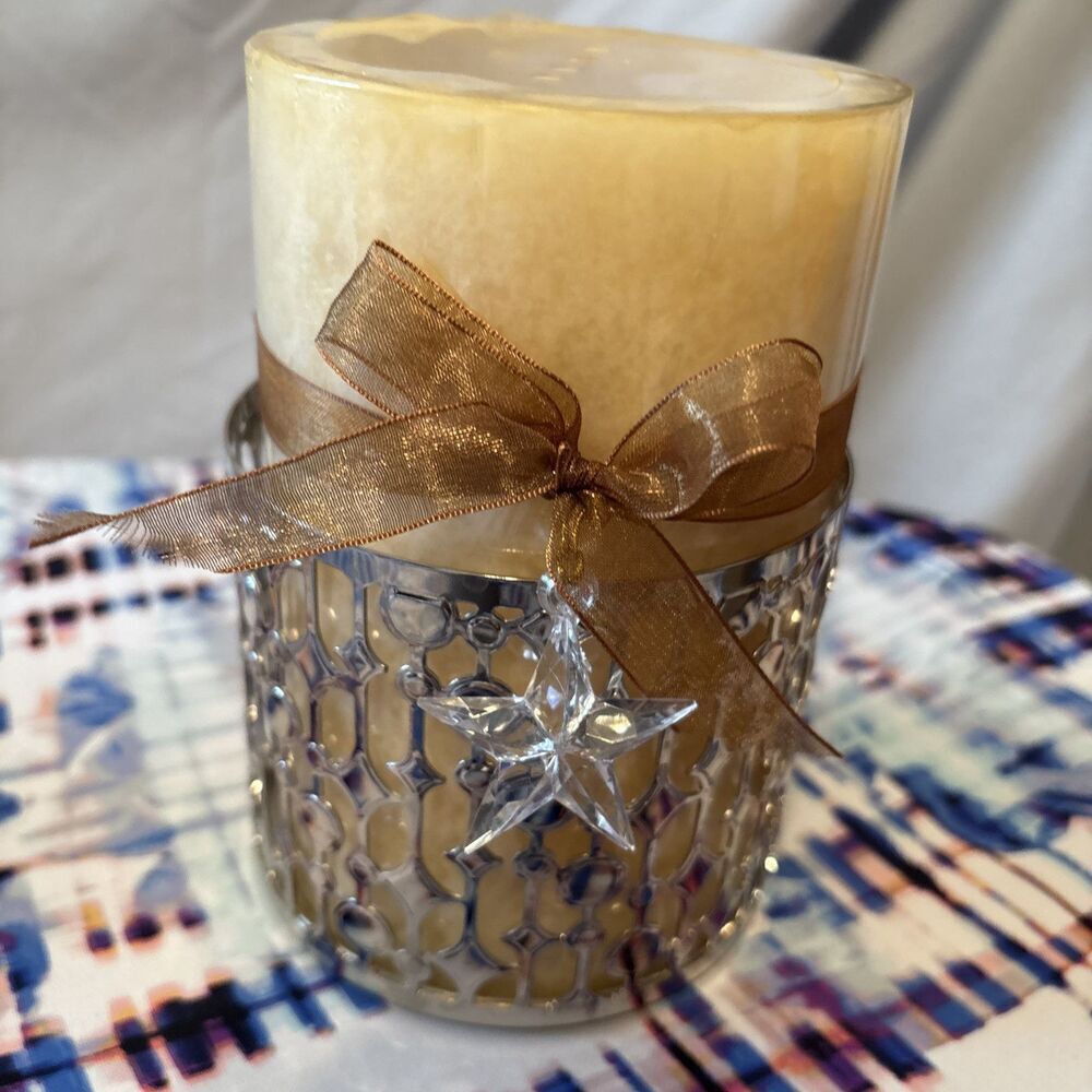 Pier One Glitter Spice Candle With Bed Bath And Beyond Candle Holder - Picture 1 of 11